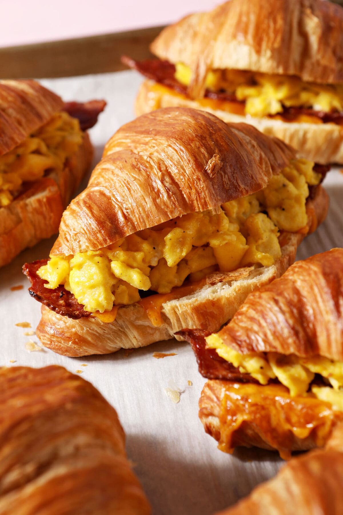 Croissant breakfast sandwich